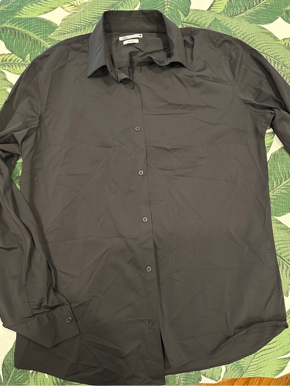 Zara Black Button-Down Shirt